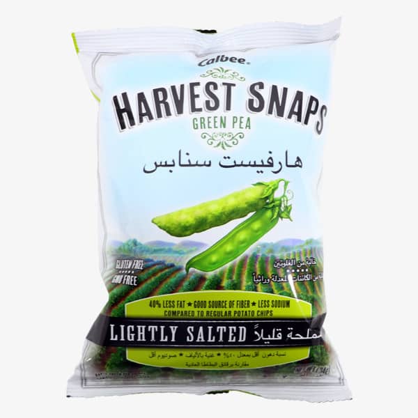 Lightly Salted Green Pea Snack Crisps, Harvest Snaps